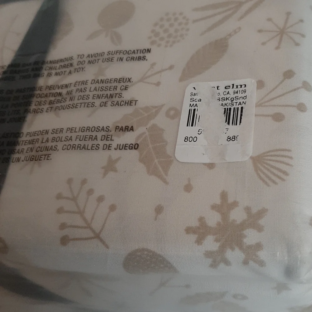 West Elm Scandi Deer Percale King Sheet Set